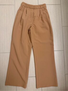 Abercrombie & Fitch Camel Wide-Leg Trousers